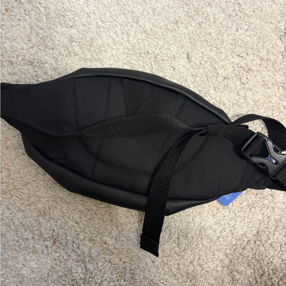 adidas Black Crossbody Fanny Pack with Gold Logo - Picture 2 of 4
